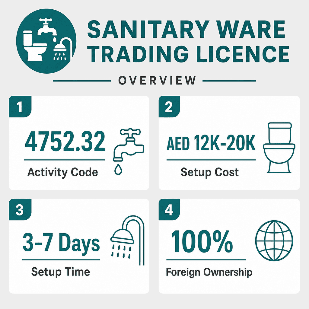 Infographic: Sanitary Ware Trading License in Dubai