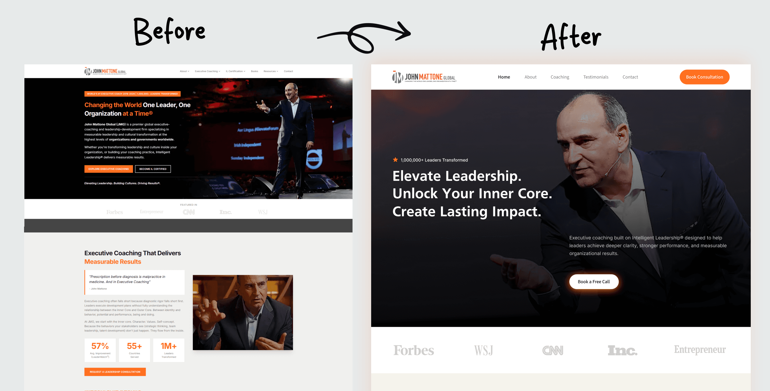Exectuive Coaching Website Design