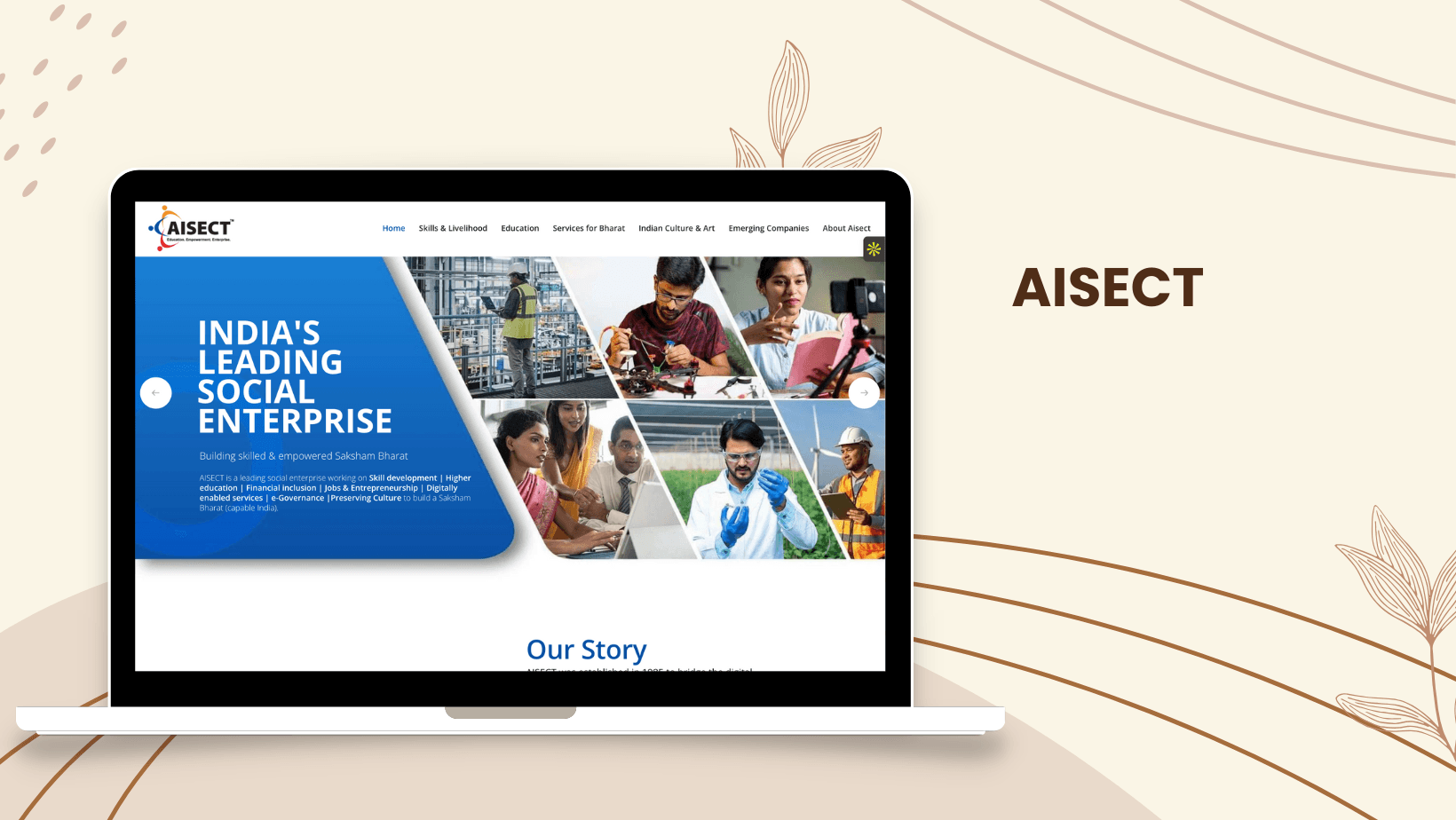 A mockup for iPhone on a table