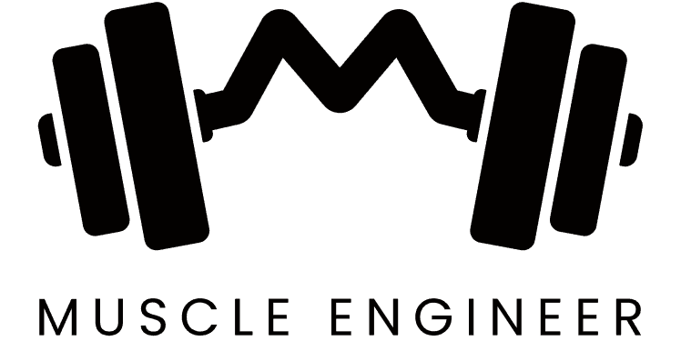 Muscle Engineer inverse logo in black on yellow