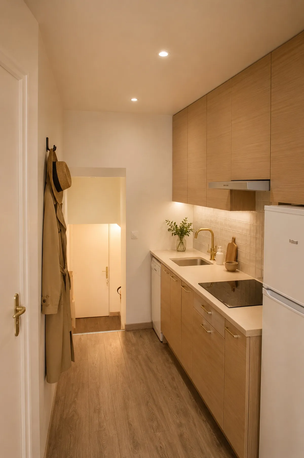 Cuisine : Rénovation d'une cuisine en linéaire, appartement à Meaux