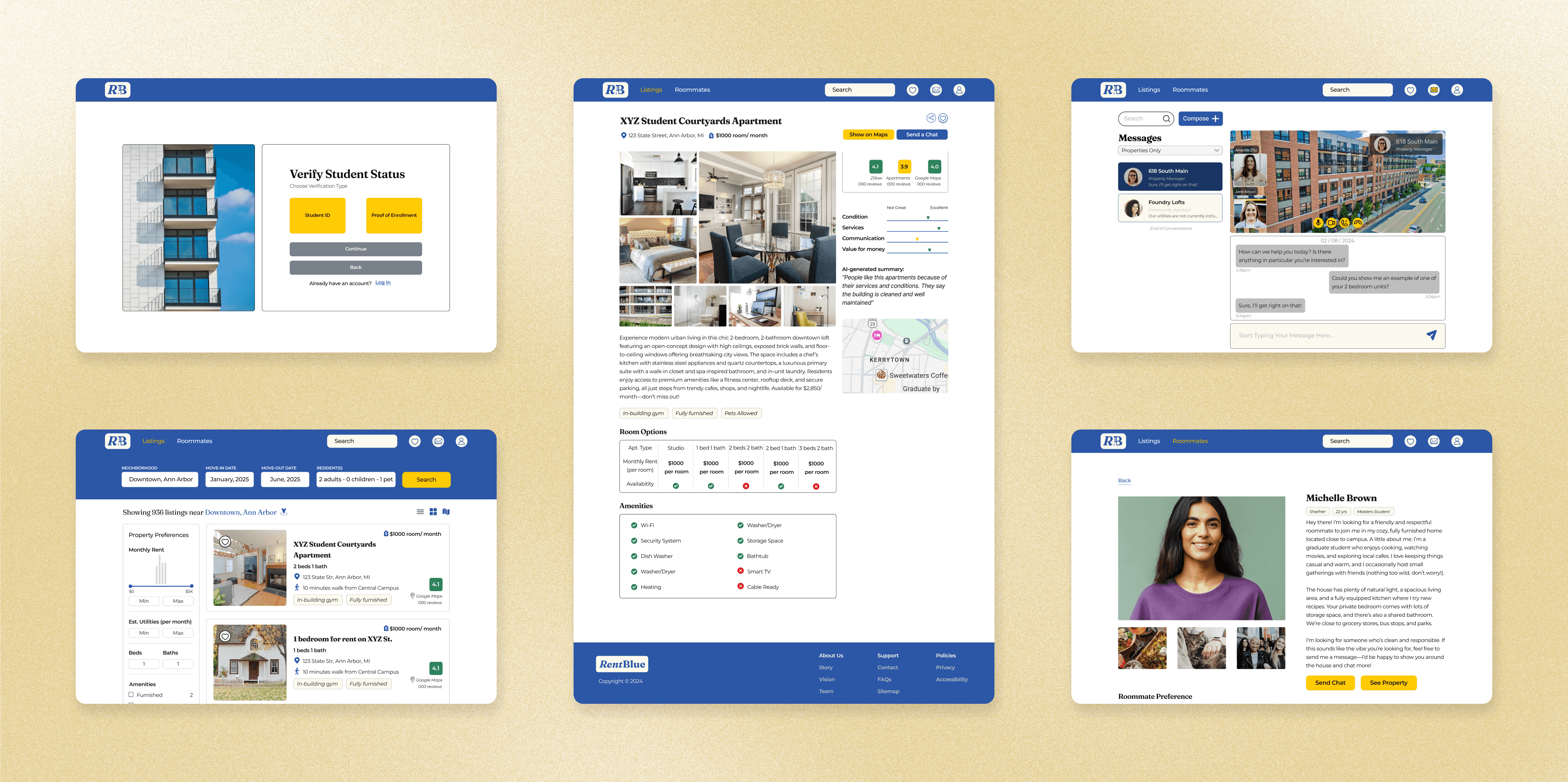 Before and after comparison of key records collection screens. The top row shows the original experience, including unclear record statuses, inconsistent email formatting, and limited action guidance. The bottom row shows updated designs with clearer status labels, actionable call-to-action buttons, a progress tracker dropdown for visibility, and redesigned email modals aligned with brand and usability standards. These updates reflect system-level improvements to communication, transparency, and user guidance across the records collection workflow.