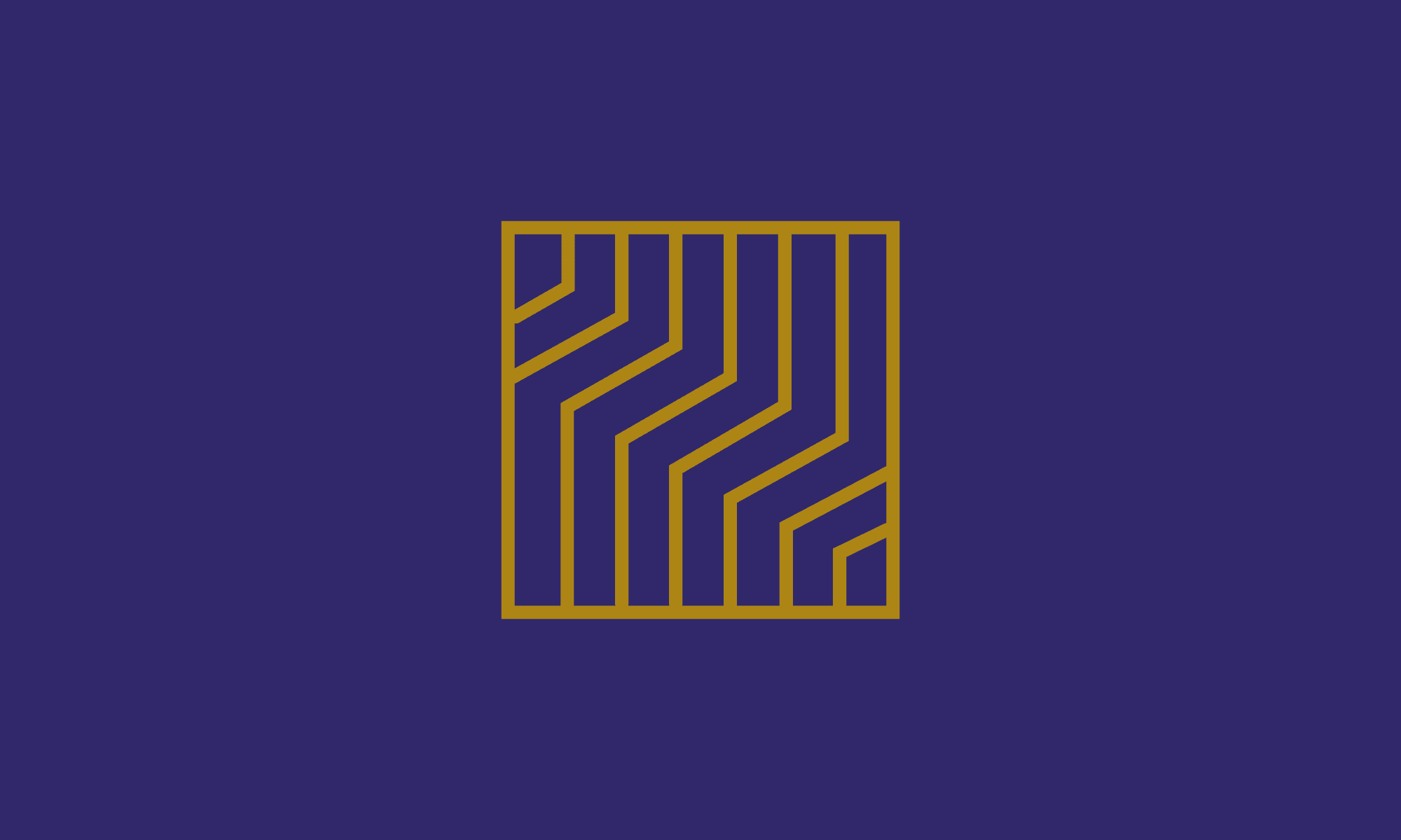 A complex geometric pattern with gold lines forming an abstract maze design on a deep blue background, symbolizing infrastructure investment.