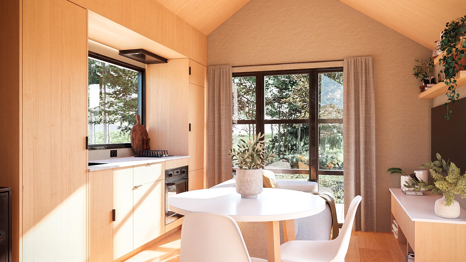 12x20 tiny house dining room
