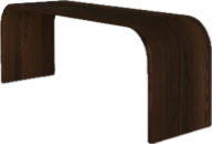 Bent walnut bench
