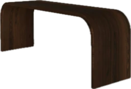 Bent walnut bench