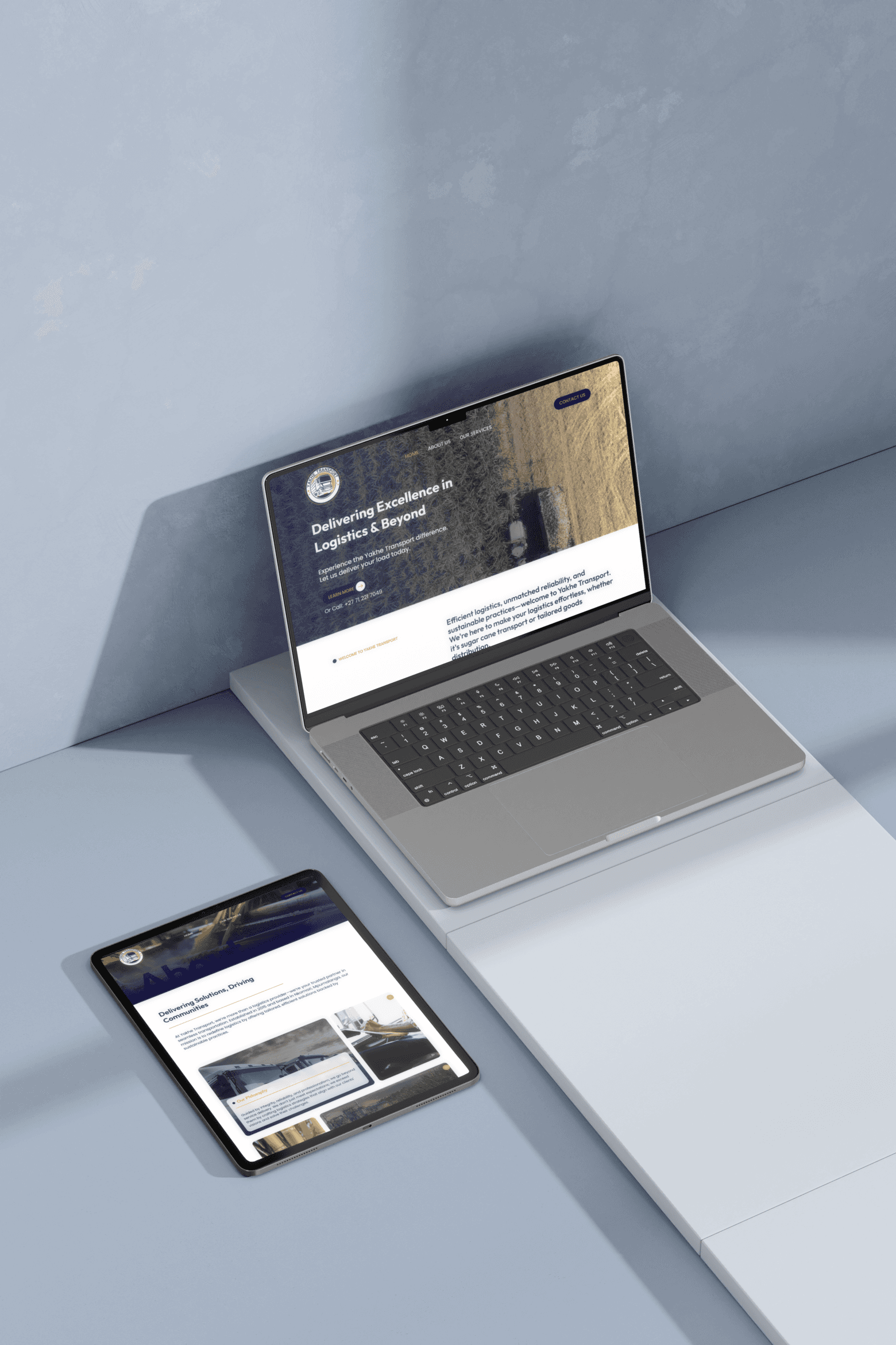 Website image with course design showing