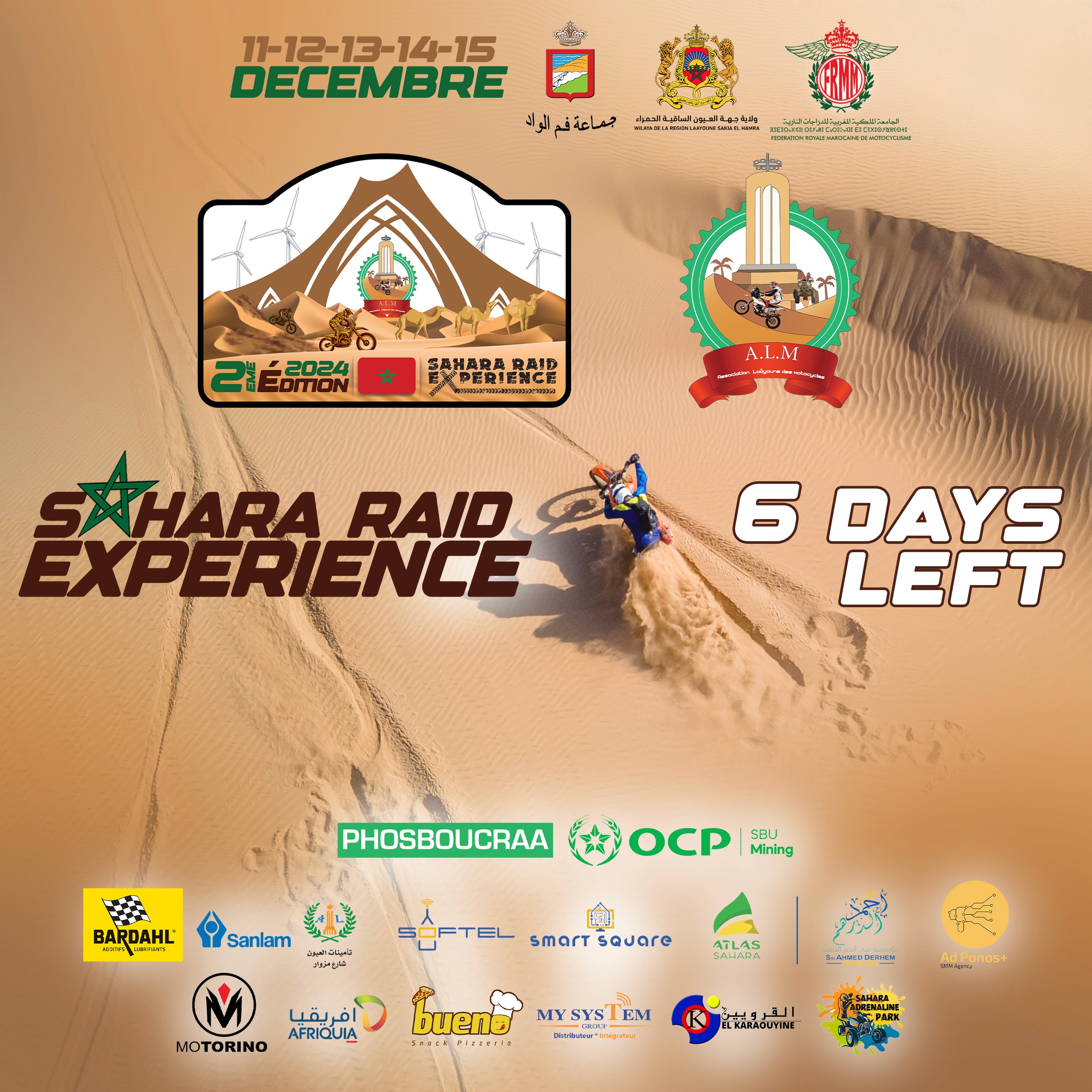 Sahara Raid Experience 2 Official poster design 2 designed by Mehdi Meliani