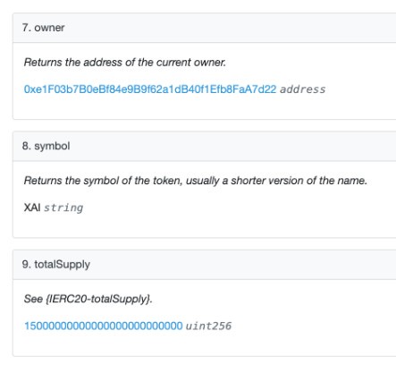 Etherscan_XAI_contract_owner