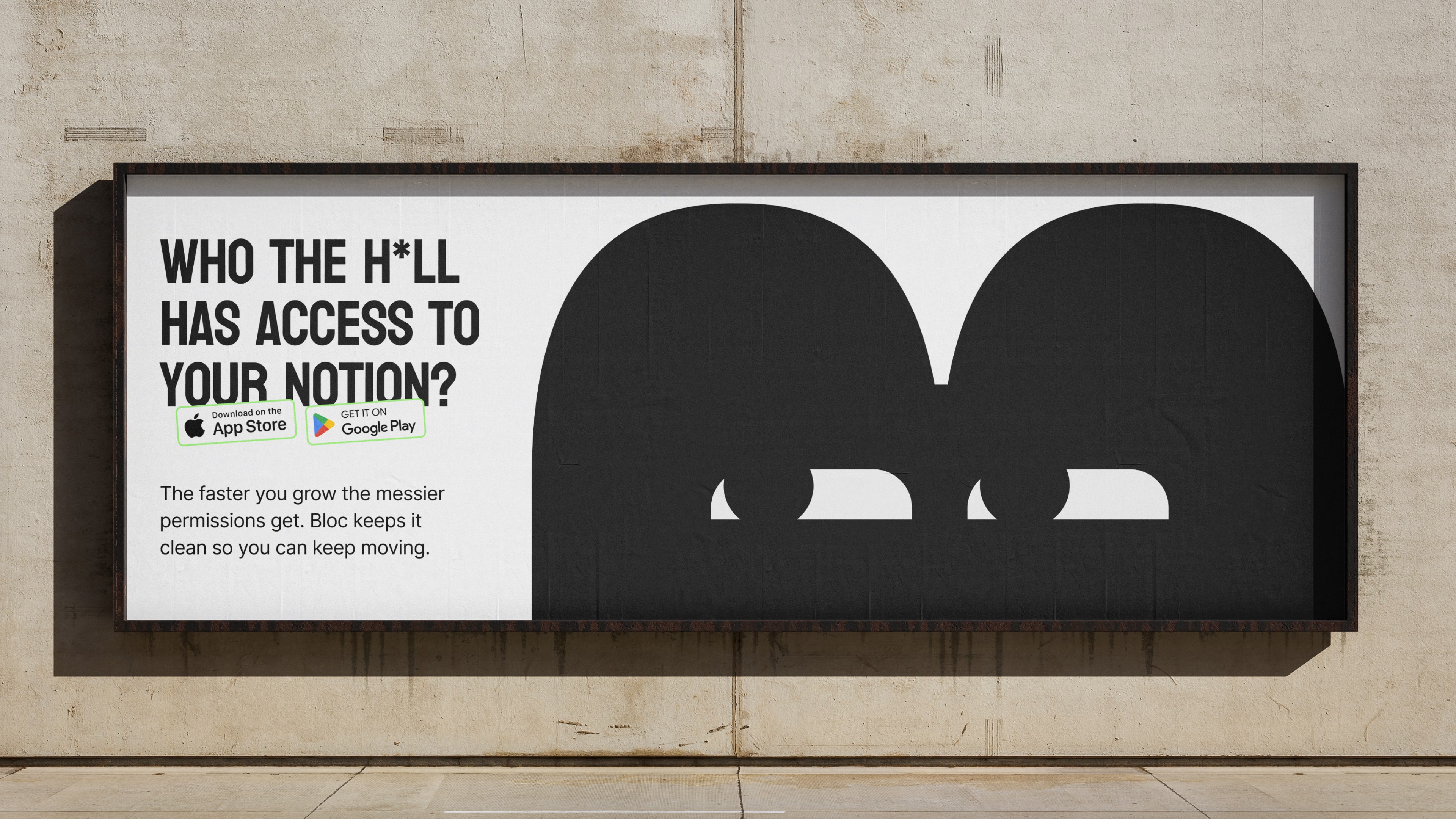 Billboard with Bloc identity