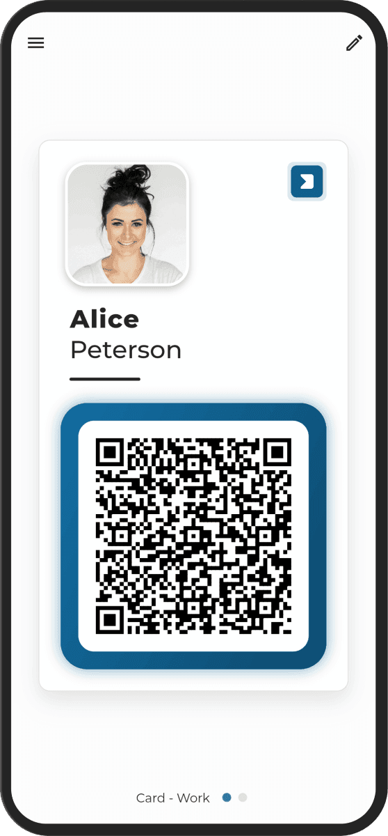 Digital Business Card with QR Code