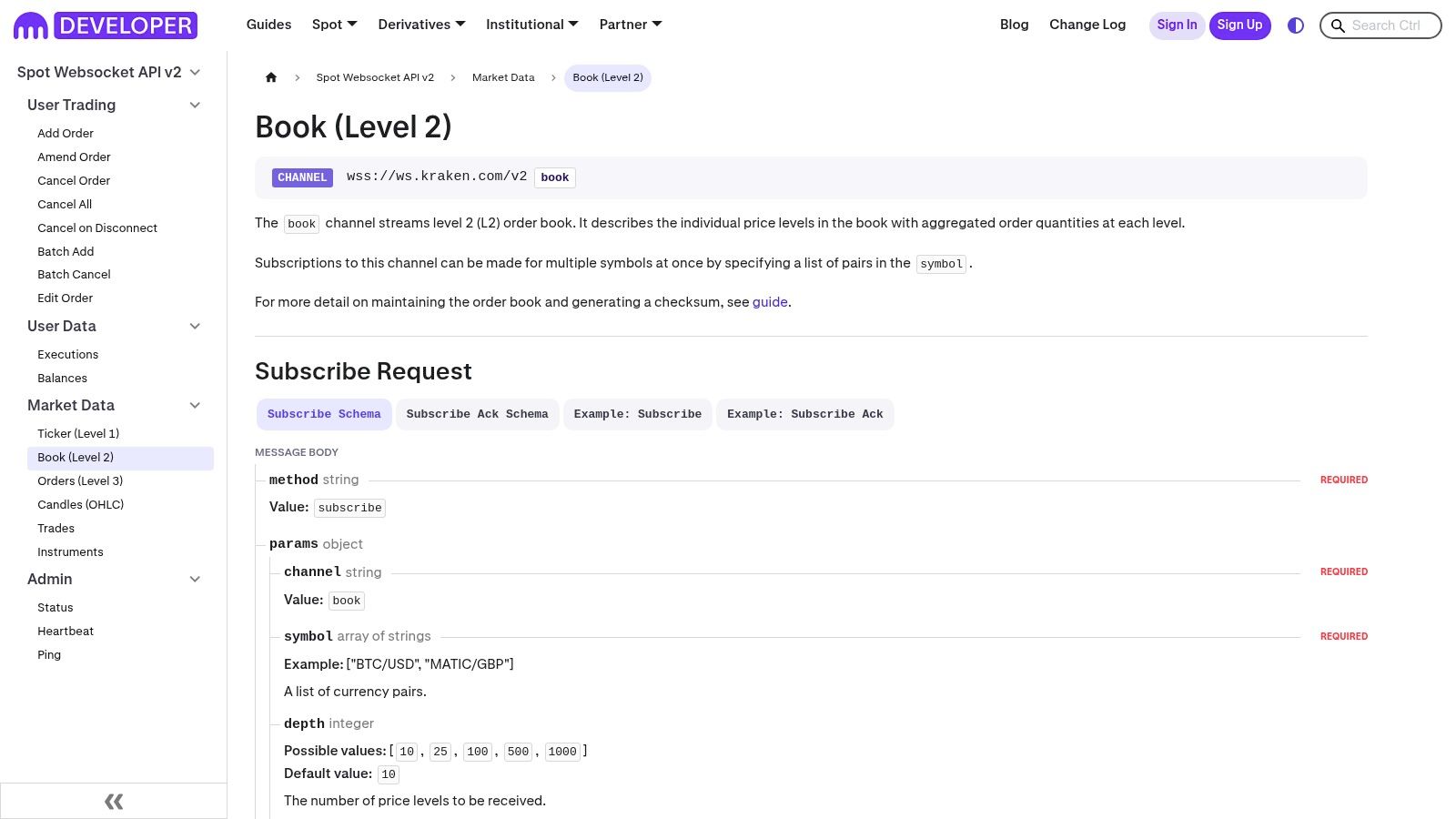 Kraken — Market Data APIs