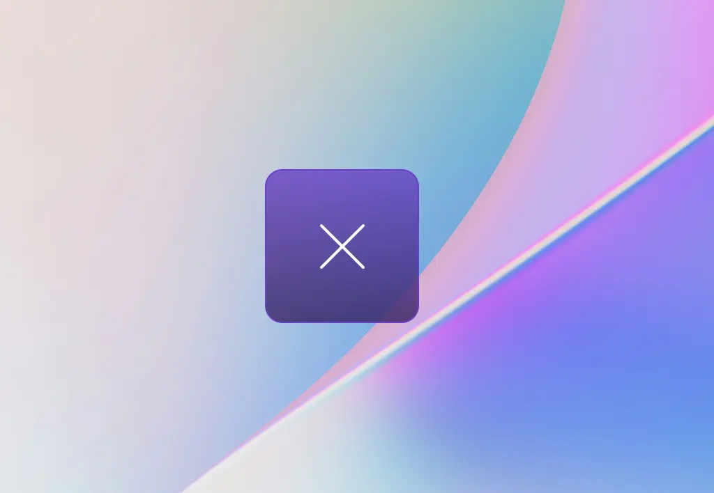 Close Toolbar button set against a colourful abstract background