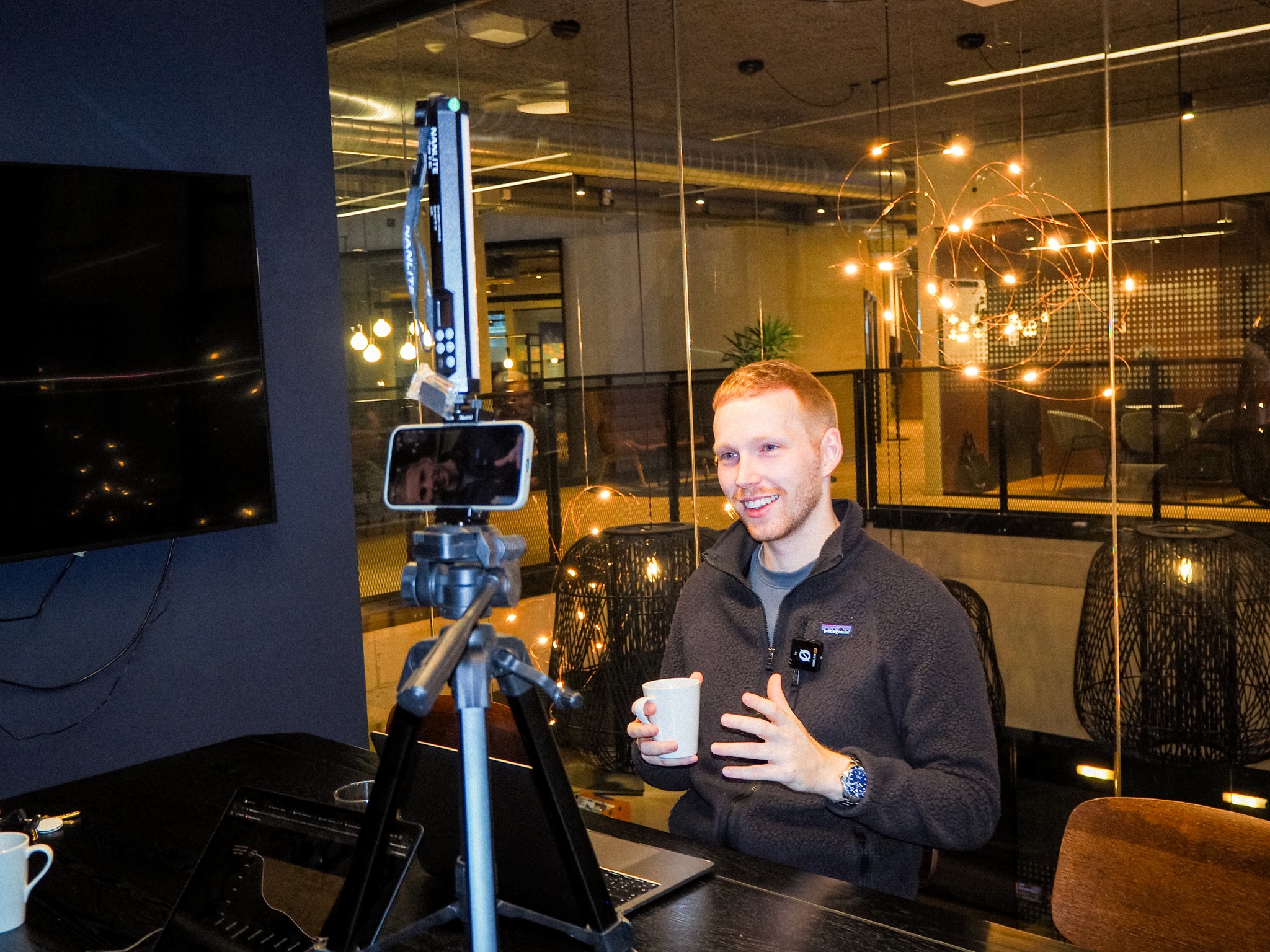 Frederick facilitating a webinar about design and startups.