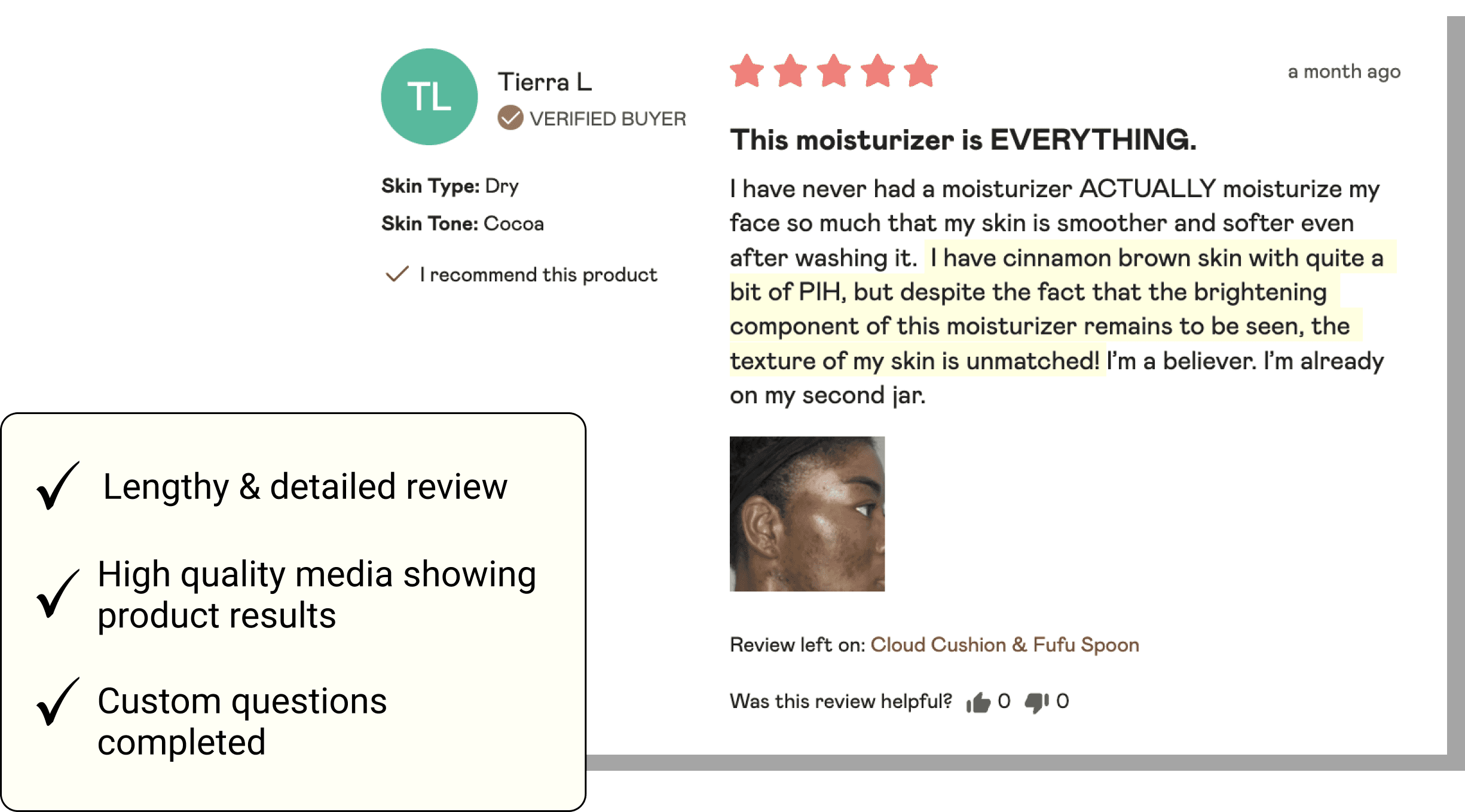 Example of a high quality review