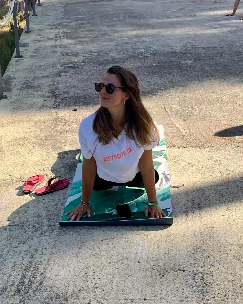 Coach explaining something to an athlete