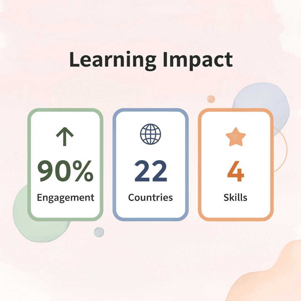Statistics showing Duolingo Arabic learning impact