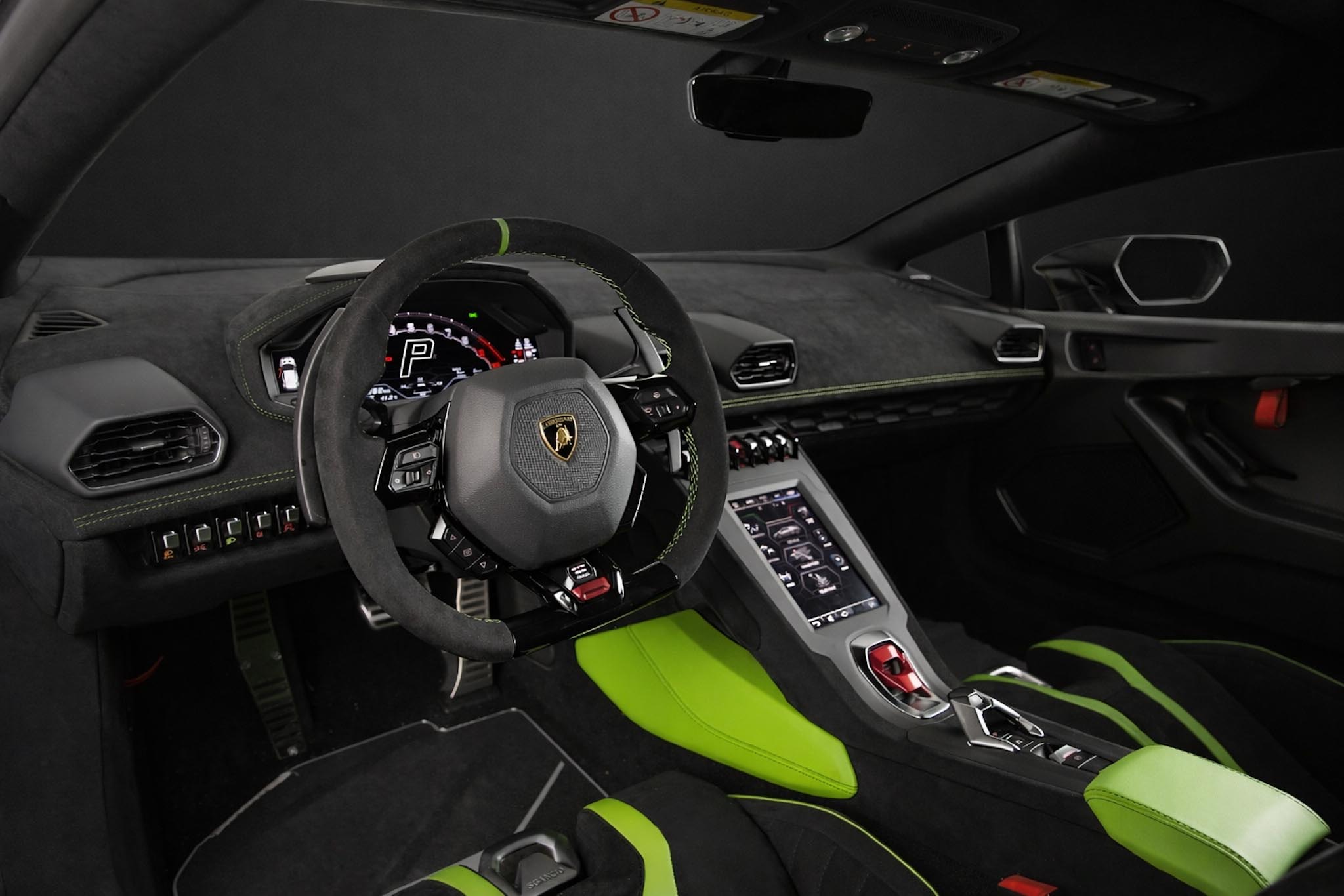 Lamborghini Huracán STO 2022 interior racing cockpit by Queen of Supercar Rental Dubai