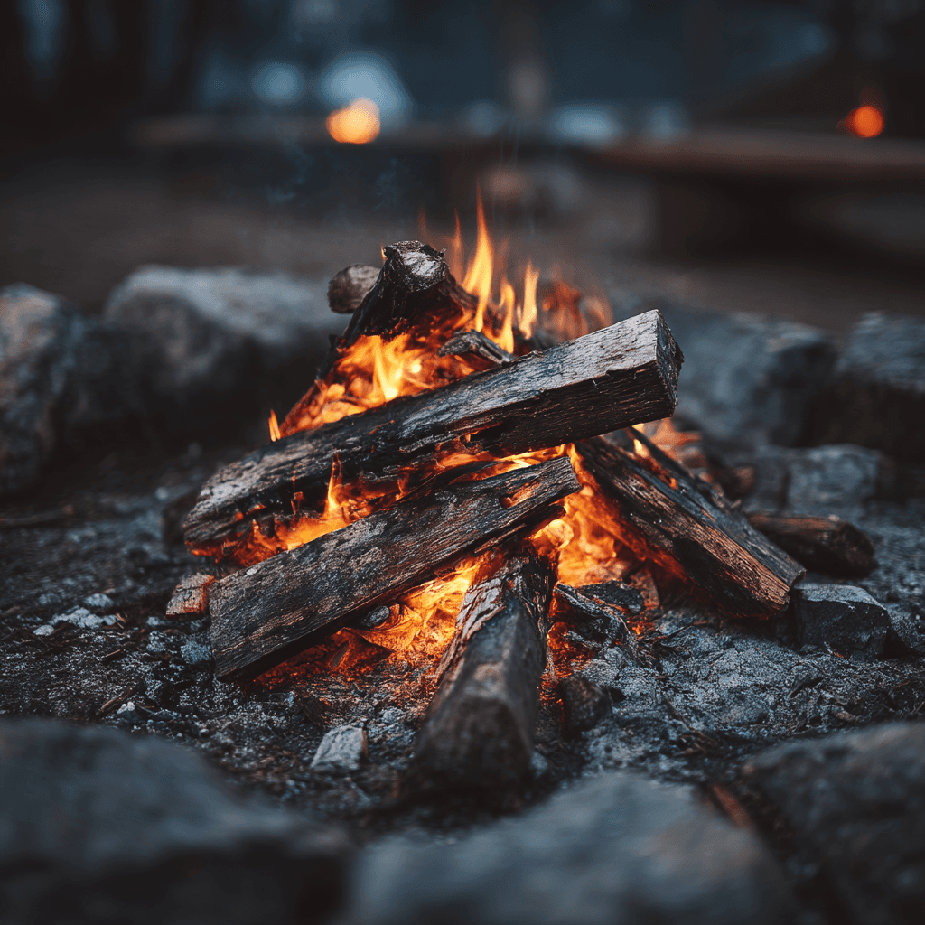 Subtle cracklinng night fire