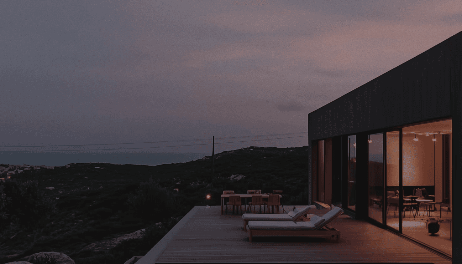 Flat topped rooftop of a luxury apartment design with transparent glassy panels