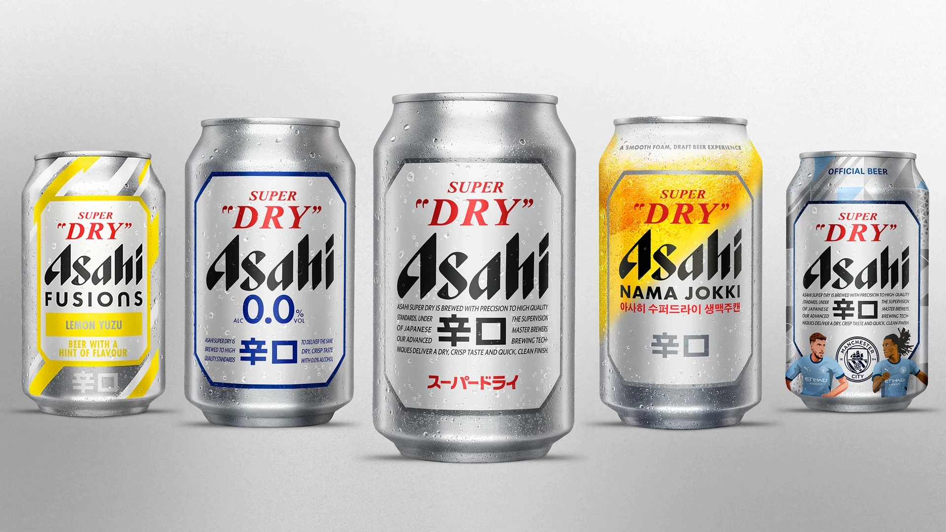 Asahi secondary packaging lined up