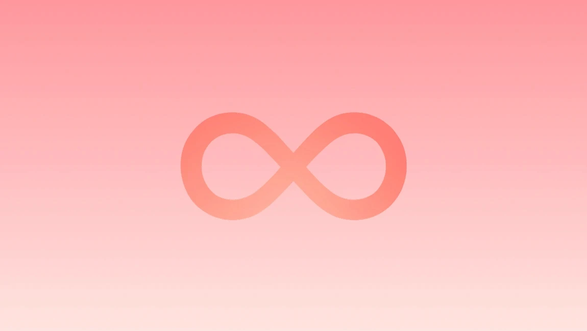 Infinite loop icon against a gradient fade