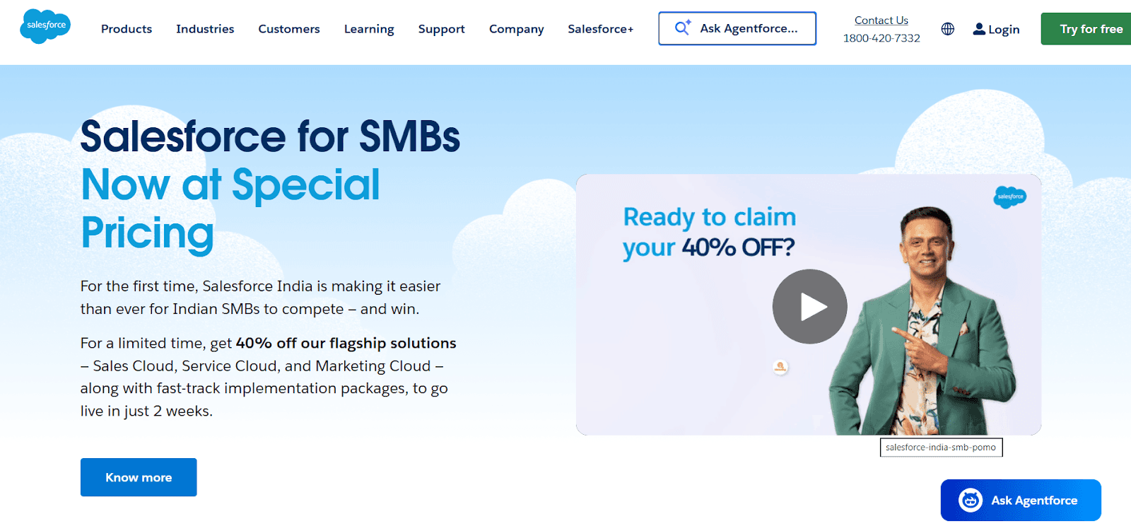 Salesforce homepage