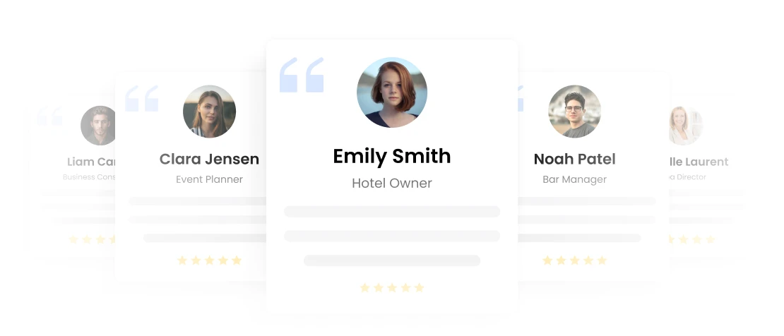FeedbackRobot showcasing positive reviews as shareable widgets.
