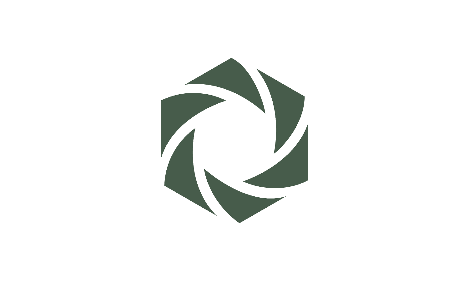 spinning green triangles