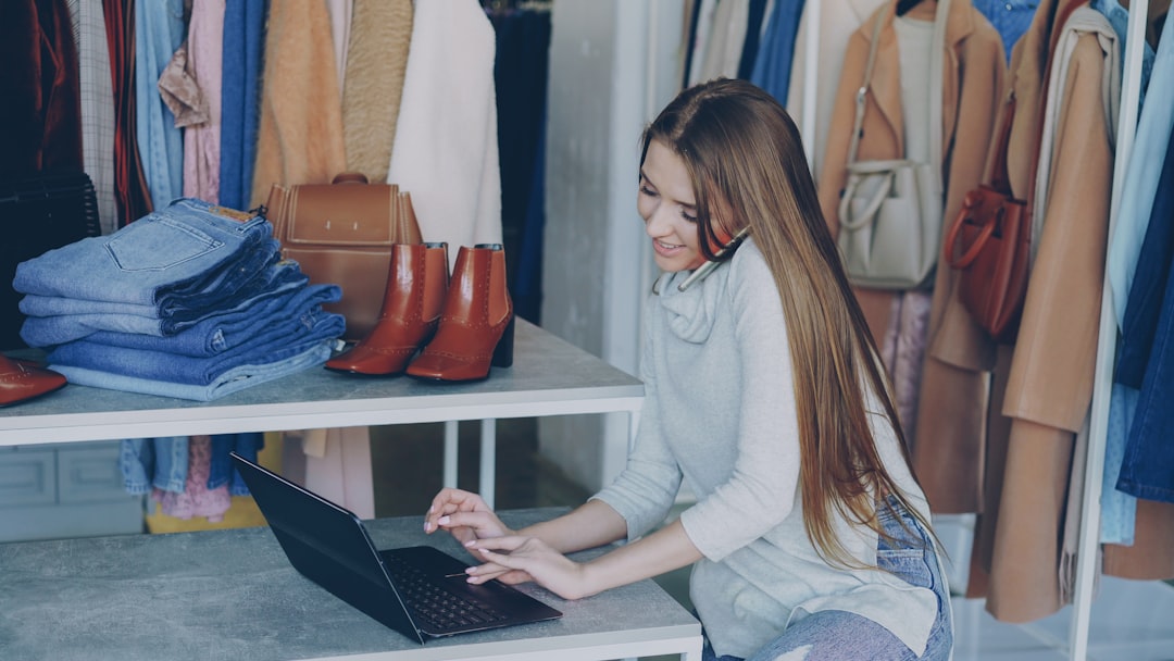 modern online apparel storefront on laptop