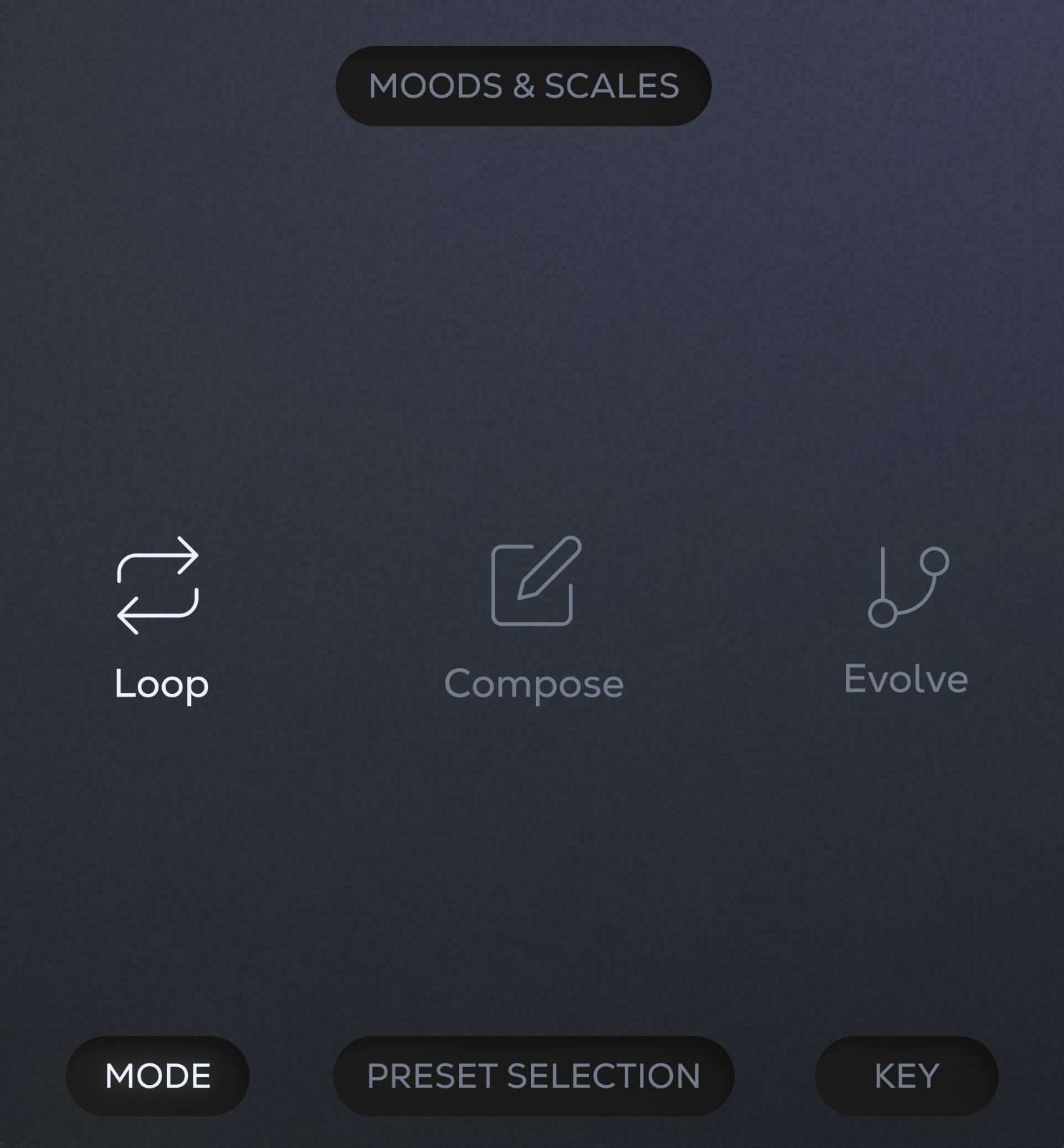 Homescreen with open bottom drawer