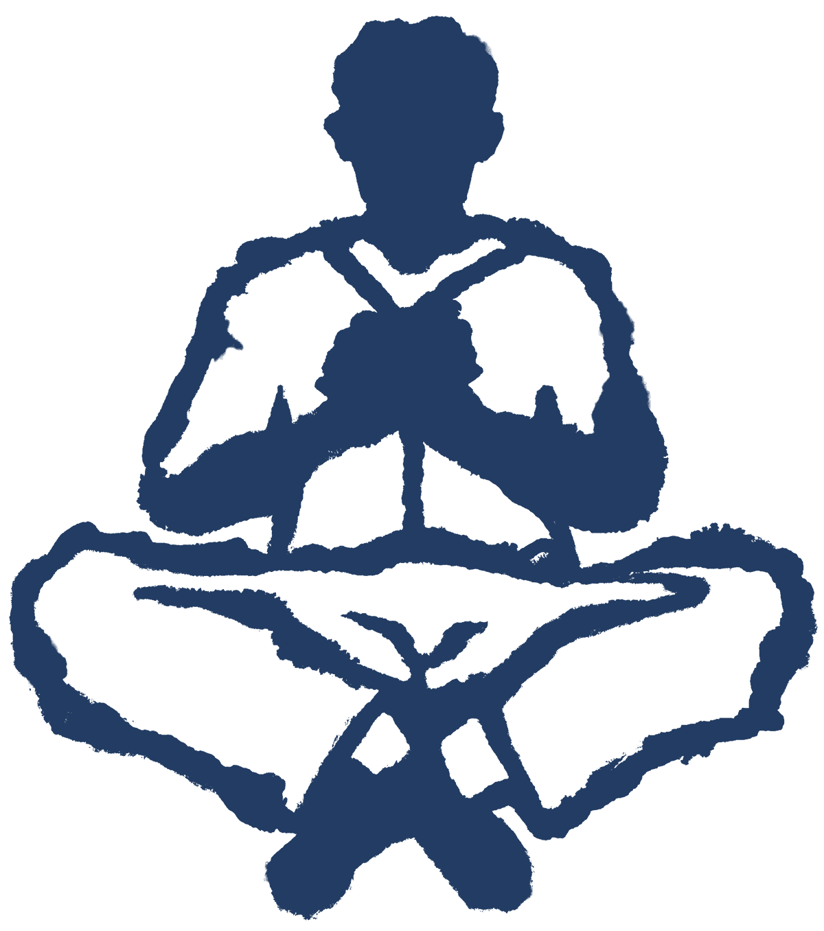 Three people in conversation with warm lighting, including a person wearing a hat and another person wrapped in what appears to be a textured shawl or sweater.