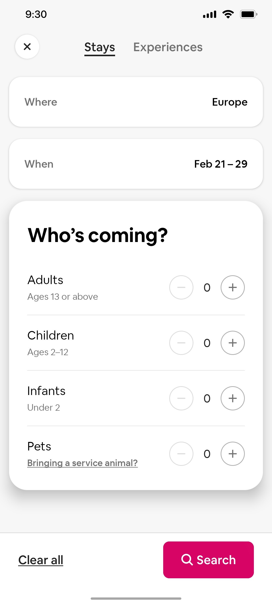 Airbnb Add Guest Screen