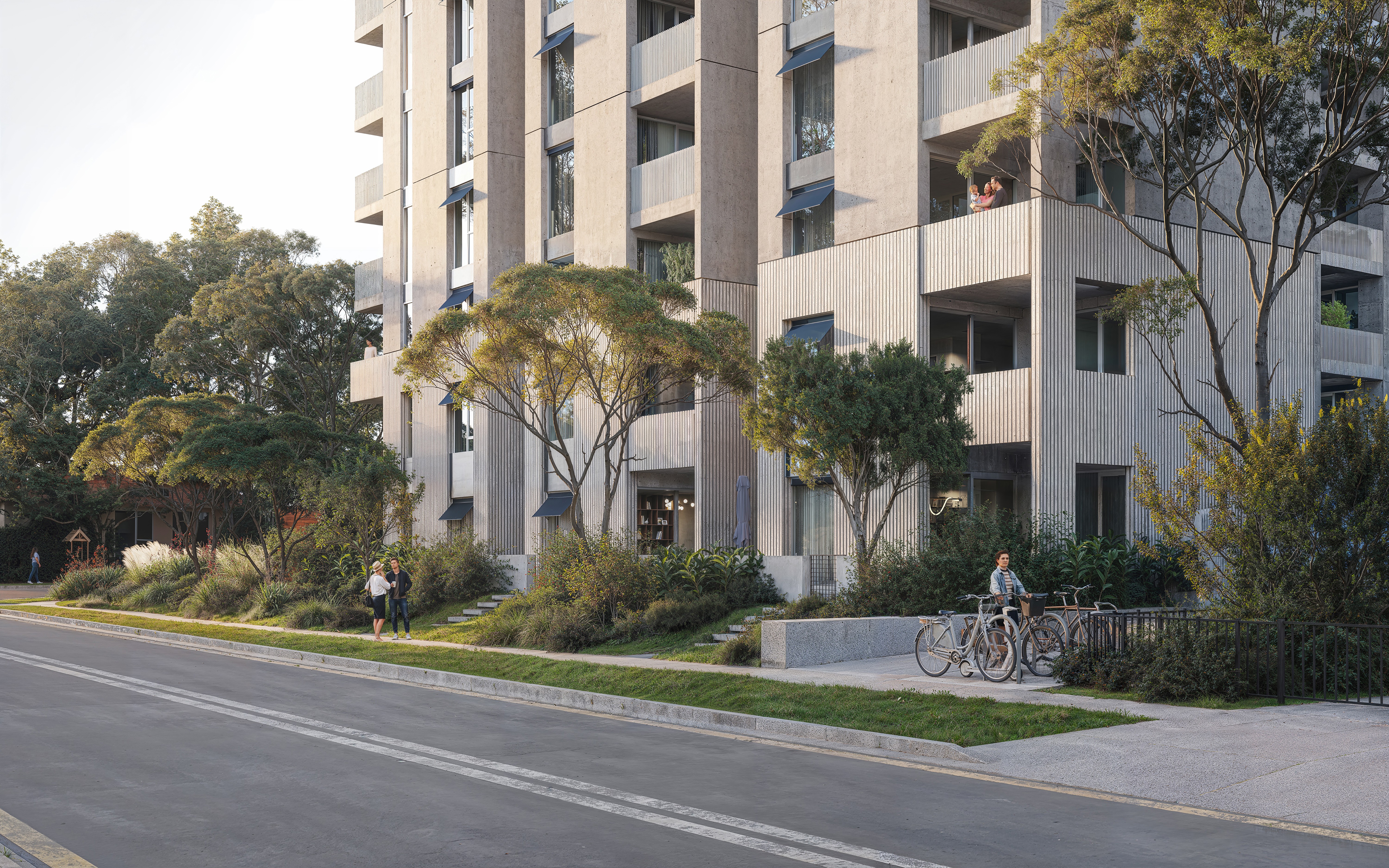 Geometric wooden wall panels with angled shapes and warm highlights.