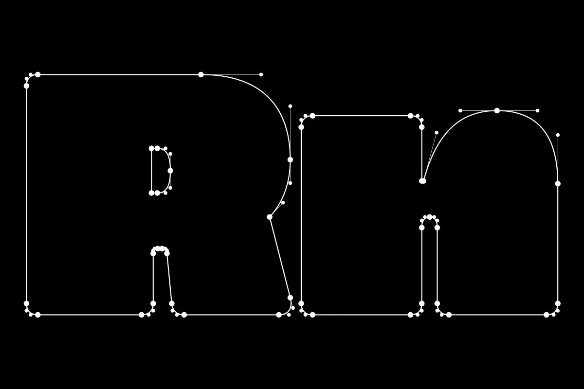Gelatic font structure