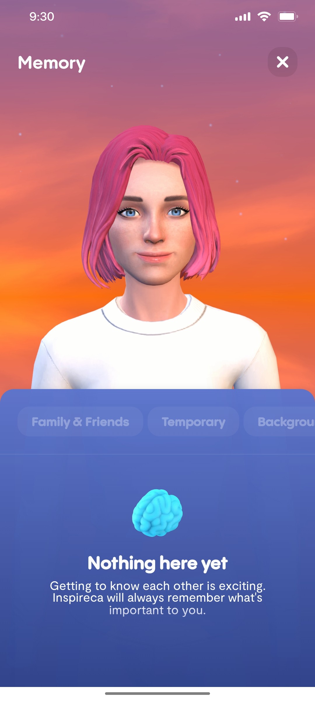 Replika Memory Screen screen
