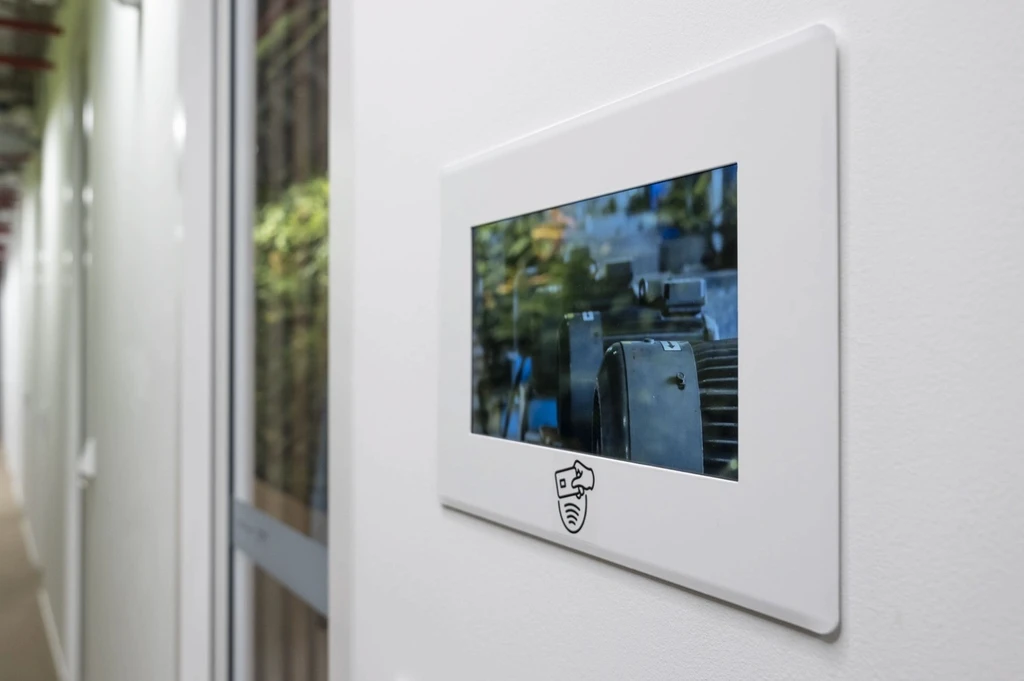 Photo of tablet on a wall