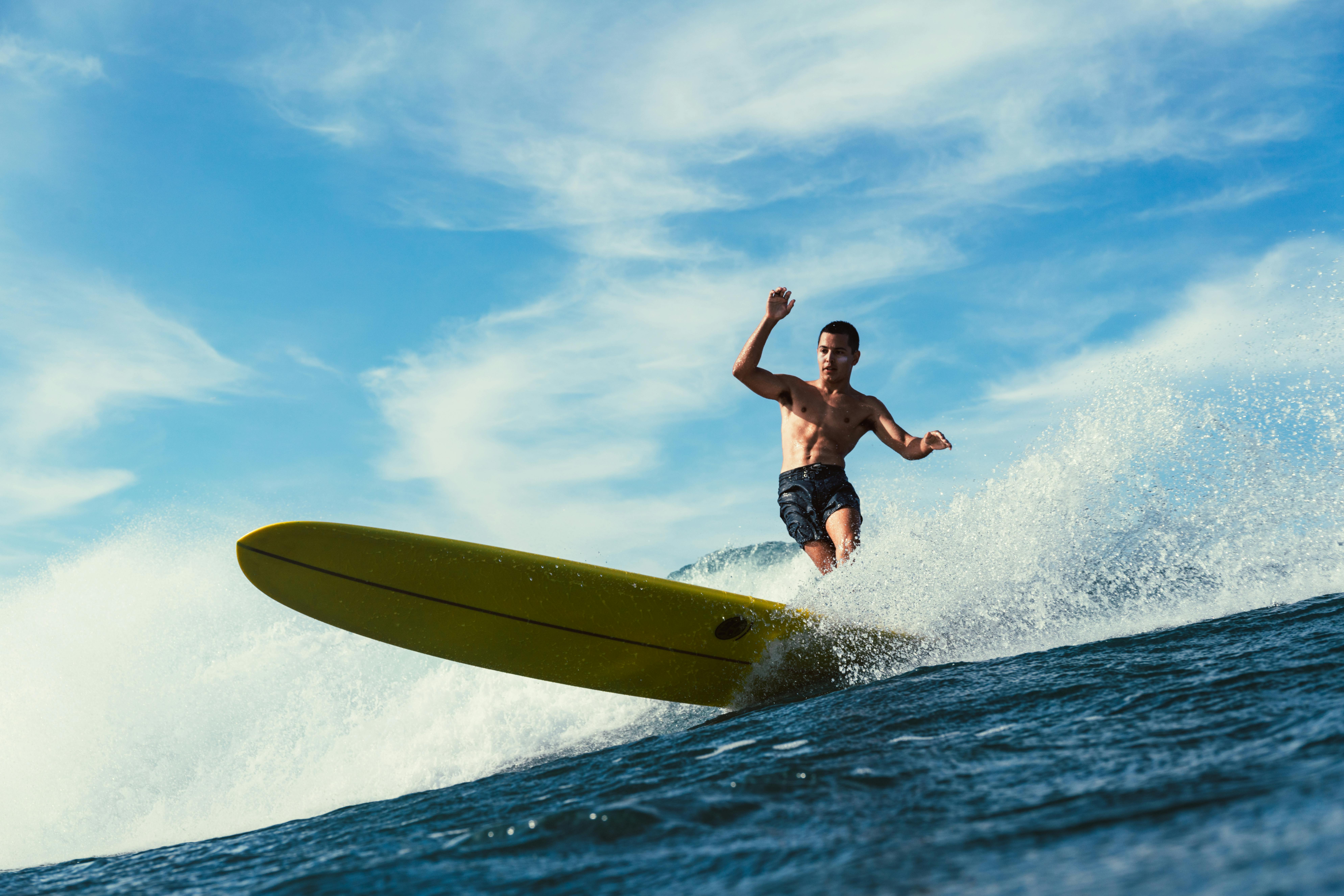 A man surfing