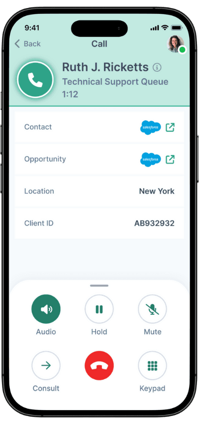 Mobile App for Salesforce Voice Screenshot