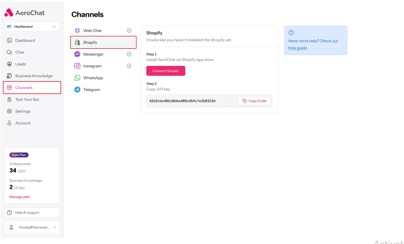 Best shopify ai chatbot connectioj