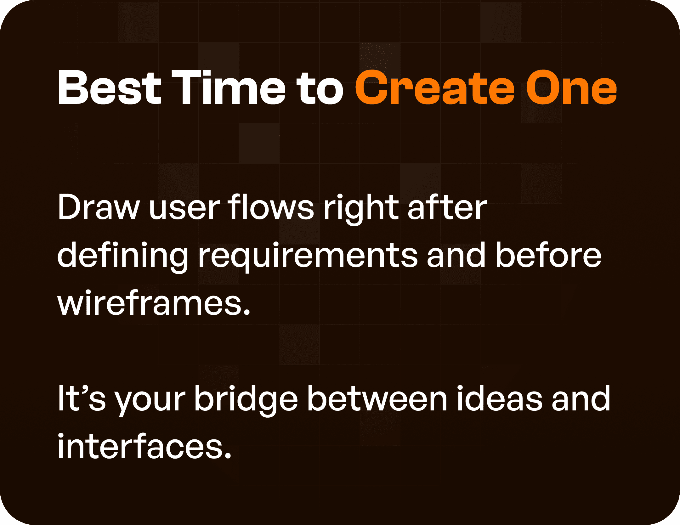 Best TIme to Create Userflow in brief