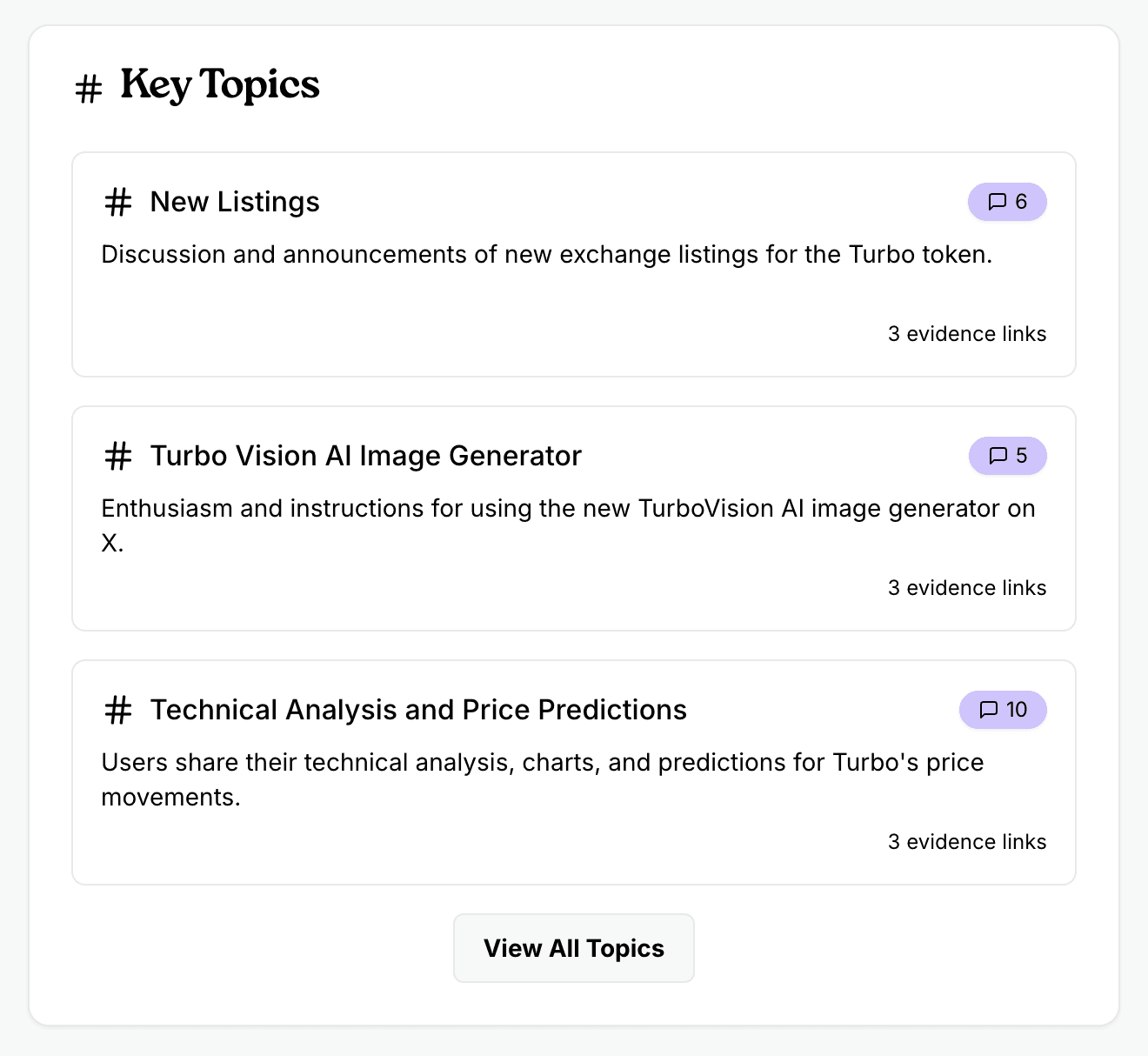 Key topics widget