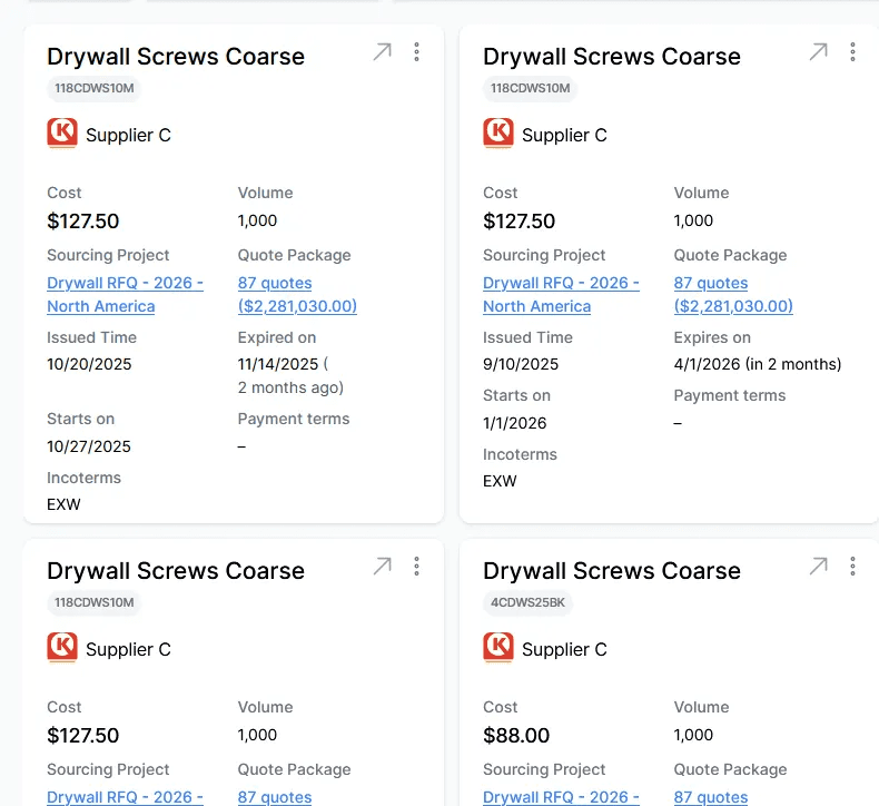 bill of materials management