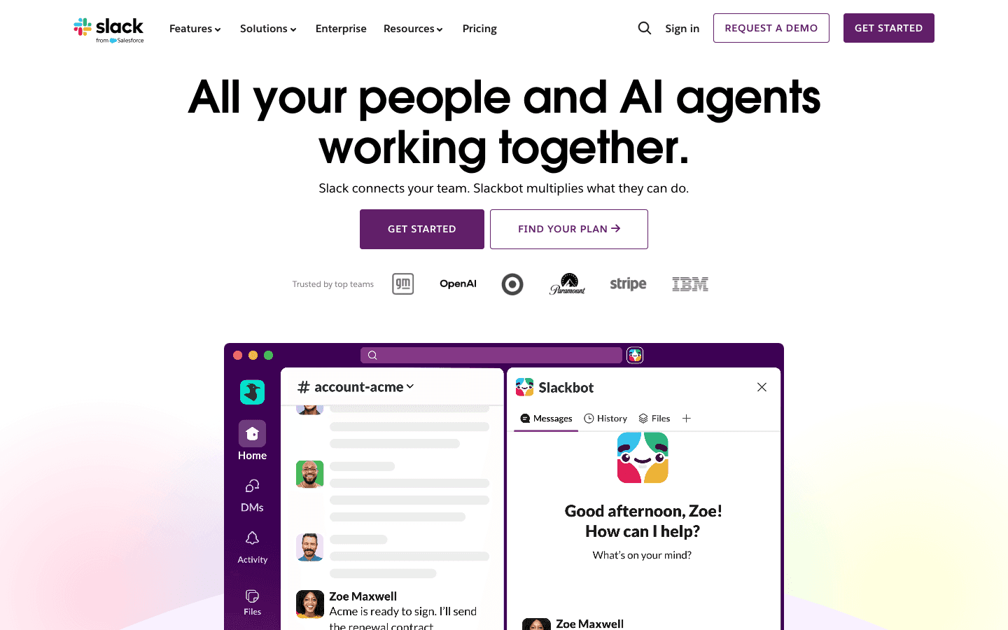 Slack website screenshot