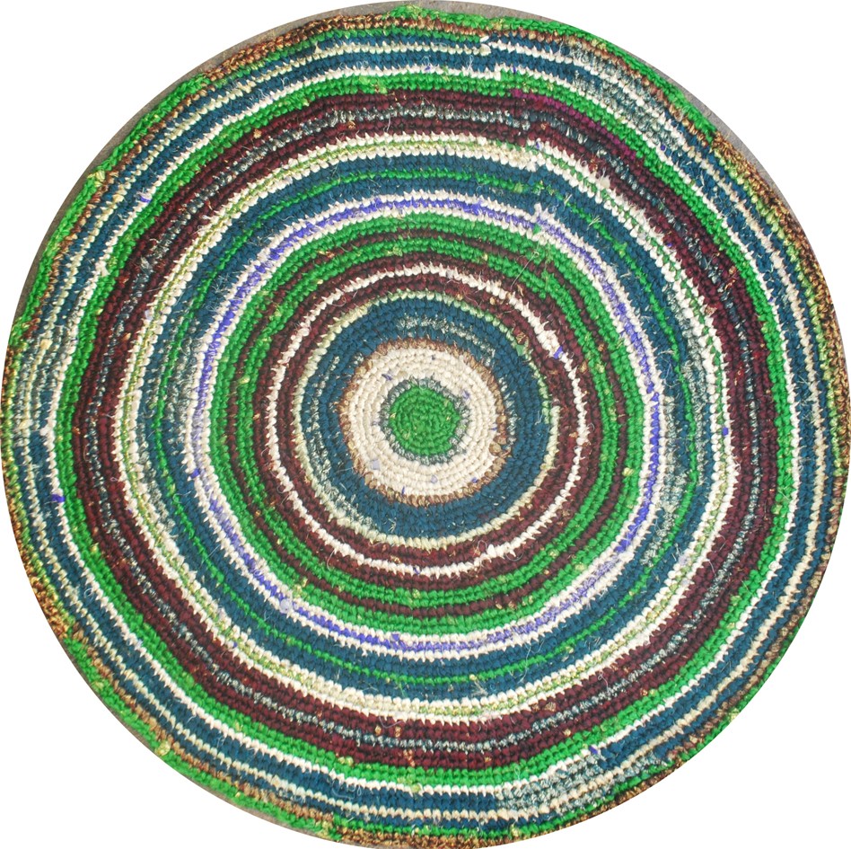 herd of sheep on road painting