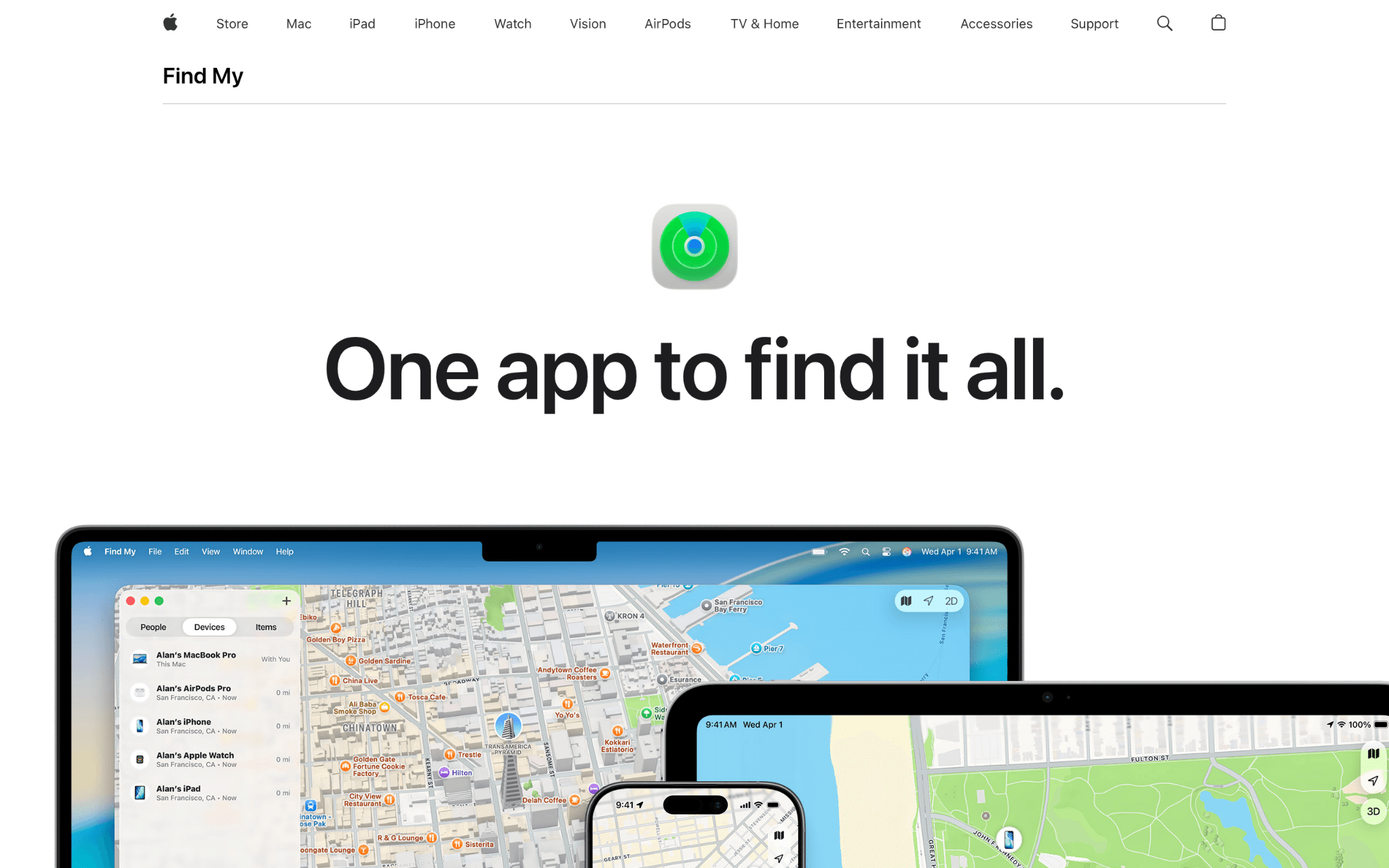 Apple Find My Screenshot