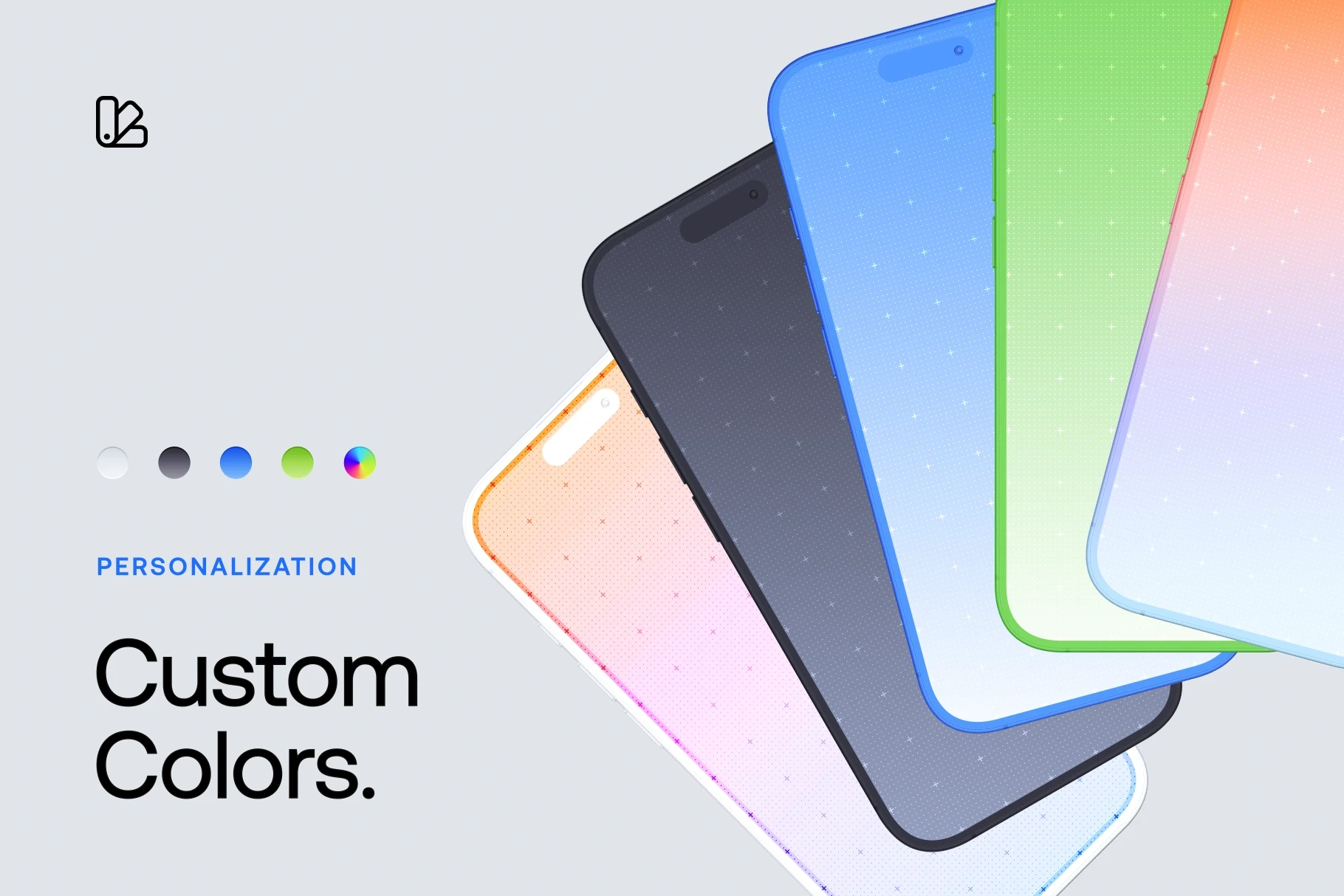 iPhone 17 Clay mockups with fully customizable pastel color variations.