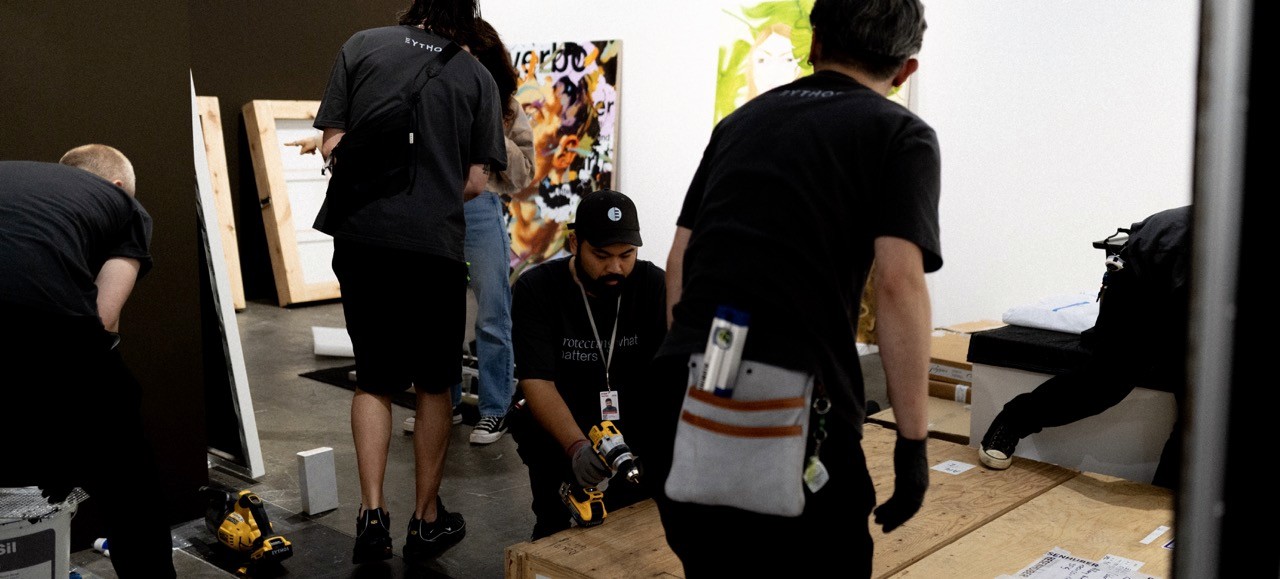 Eythos installing at Art Basel Hong Kong 2026