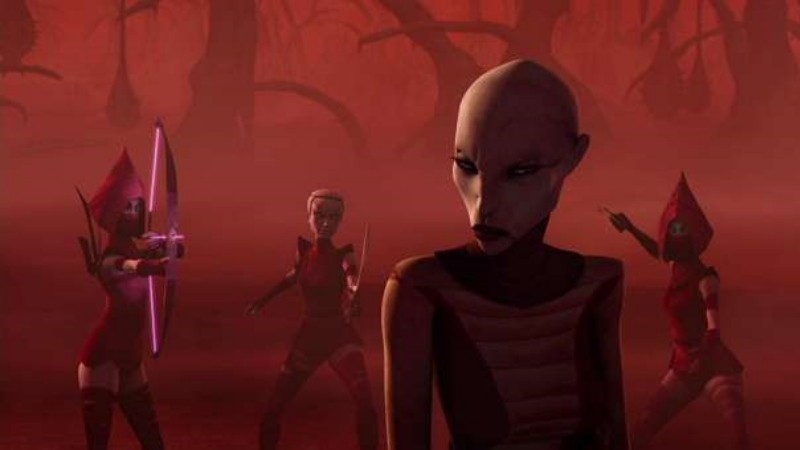 Asajj Ventress along with her witches and monsters