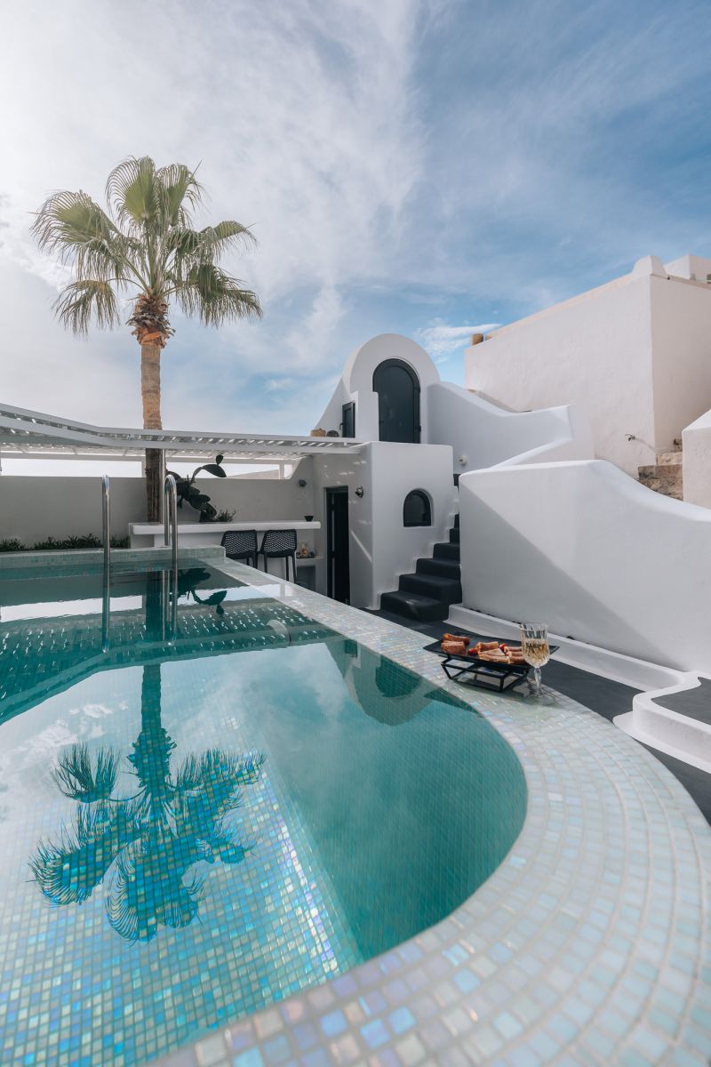 Outdoor Pool of Opera Mansion Santorini